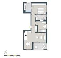 teilmöbliert 3-Zimmer Wohnung mit schönem Ausblick und gehobener Innenausstattung in Leonberg