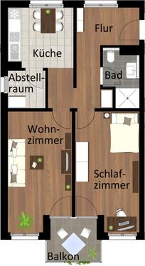 Foto - Etagenwohnung in Düsseldorf zur Miete