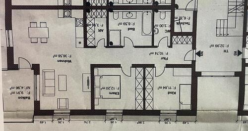Foto - 3 Zi. Wohnung - 90 m² - Neubau - KfW 55 - 12 WE