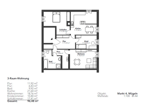 Foto - Schöne helle Wohnung direkt am Mügelner Markt