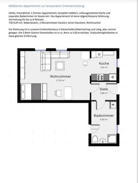Foto - 1 Zimmer Etagenwohnung zur Miete in Oberhaching