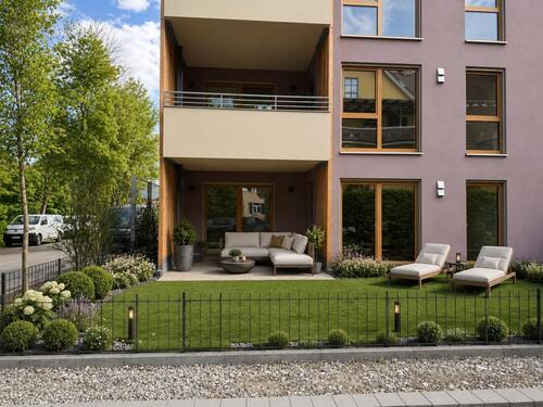 Foto - 4-Zimmer-Neubau-Mietwohnung, Terrasse, Garten, TG + Stellplatz