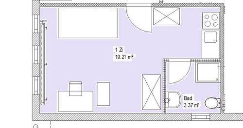 Foto - 1-Zimmerwohnung zentrumsnah in Göppingen