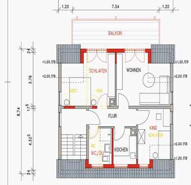 Foto - 3 Zimmer DG Wohnung, 1 Kellerraum, 1 Stellplatz