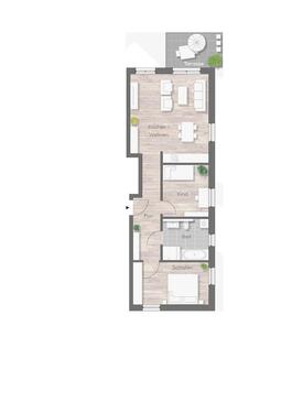 Foto - 3 Zimmer Terrassenwohnung zur Miete in Coswig