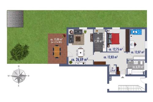 Foto - 3 Zimmer Erdgeschoßwohnung in Ingolstadt