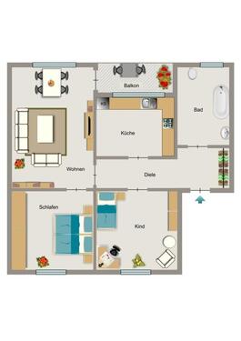 Foto - 3 Zimmer Etagenwohnung zur Miete in Kamp-Lintfort