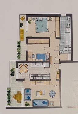 Foto - 3 Zimmerwohnung Kaufbeuren renoviert Aufzug Balkon mit Bergblick