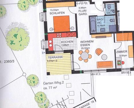 Foto - 3 Zimmer Terrassenwohnung zur Miete in Crailsheim