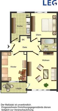 Foto - 3-Zimmer-Wohnung in Solingen - 679,00&nbsp;EUR Kaltmiete, ca.&nbsp; 70,00&nbsp;m&sup2;