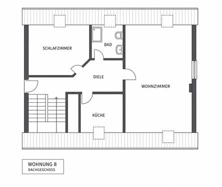 Foto - Helle 2-Zimmer-Dachgeschosswohnung in ruhiger Lage – DO-Asseln