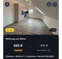 Dachgeschosswohnung, Zwei Zimmer Wohnung - Großenlüder
