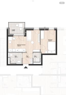 Foto - luxuriöse Etagenwohnung - 689,00&nbsp;EUR Kaltmiete, ca.&nbsp; 43,22&nbsp;m&sup2;