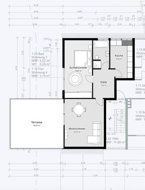 Foto - Komplett sanierte 2-ZimmerWohnung mit großer Terasse in Angermund
