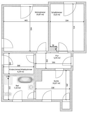 Foto - 3-Raum Wohnung mit Garten + Stellplatz im Erstbezug