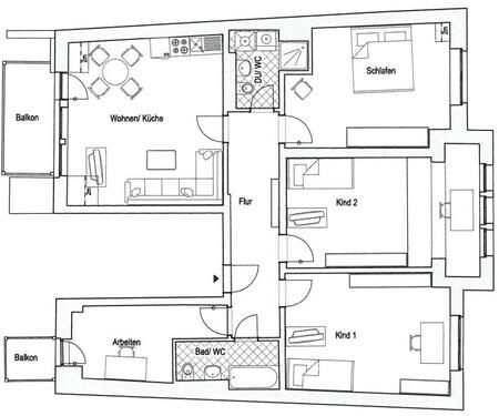 Foto - 5 RÄUME - 2 BALKONE - EBERSDORF