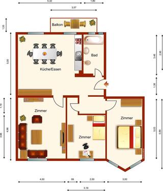 Foto - 3 Zimmer Etagenwohnung in Erfurt