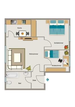 Foto - 3.5 Zimmer Erdgeschoßwohnung zur Miete in Gelsenkirchen