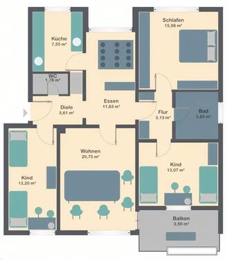 Foto - 4,5-Zimmer Eigentumswohnung am Westpark