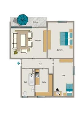 Foto - 3.5 Zimmer Etagenwohnung zur Miete in Moers