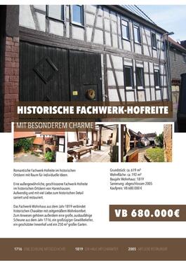 Foto - Historische Fachwerk-Hofreite - 680.000,00&nbsp;EUR Kaufpreis, ca.&nbsp; 619,00&nbsp;m&sup2;
