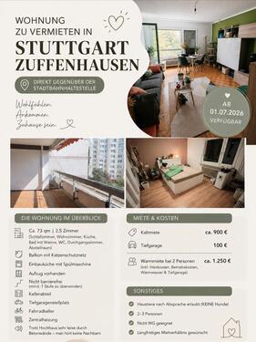 Foto - 2,5 Zimmer Wohnung Stuttgart Zuffenhausen