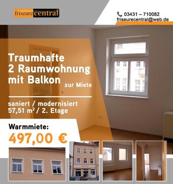 Foto - 2 Raumwohnung in Döbeln - 497,00&nbsp;EUR Kaltmiete, ca.&nbsp; 57,00&nbsp;m&sup2;