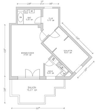 Foto - 2,5-Zi. Wohnung mit Balkon, 2. OG zu vermieten, mit Garage