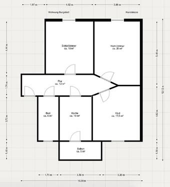 Foto - 3-Zimmer Dachgeschosswohnung mit Balkon