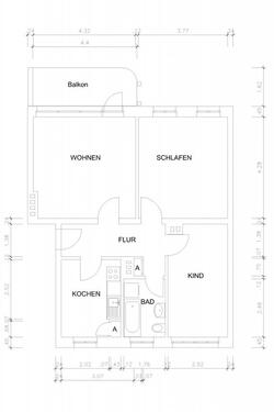 Foto - 3 Zimmer Etagenwohnung zur Miete in Chemnitz
