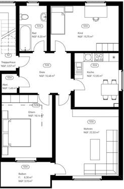 Foto - 3 Zimmer Etagenwohnung in Osann-Monzel