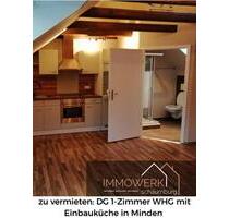 Gemütliche 1-Zimmer-Dachgeschosswohnung inklusive Einbauküche in Minden ab 01.09. frei!