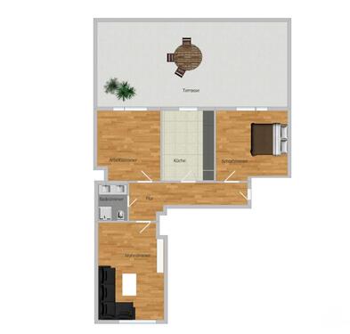 Foto - ansprechende, gut geschnittene 3-ZKB-Wohnung mit Terrasse