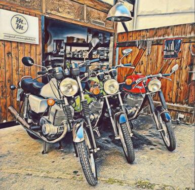 Foto - Stellplatz Garage Überwinterung Motorrad Moped Roller Quad