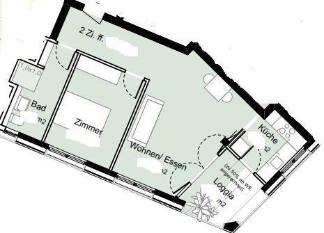 Foto - 2 Zimmer Etagenwohnung zur Miete in Darmstadt