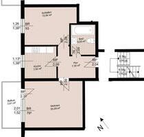 Praktische 2-Zimmer-Wohnung mit Westbalkon in ruhiger Lage - Uslar