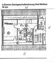 Vermiete 2-Zimmer Dachgeschosswohnung in Kiel-Wellsee - ca.36 m2