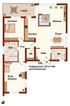 Foto - 3 Zimmer Erdgeschoßwohnung zur Miete in Schloß Holte-Stukenbrock