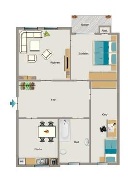 Foto - 3.5 Zimmer Erdgeschoßwohnung zur Miete in Bergkamen
