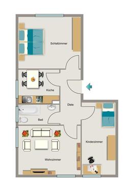 Foto - 3.5 Zimmer Etagenwohnung zur Miete in Gelsenkirchen