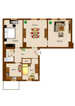 Foto - 4 Zimmer Erdgeschoßwohnung zur Miete in Magdeburg