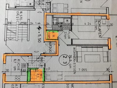 Foto - 2Zi Küche Bad großer Balkon Barrierefrei
