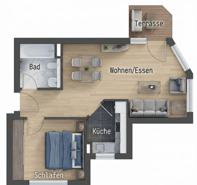 Foto - 2 Zimmer Erdgeschoßwohnung in Limbach-Oberfrohna