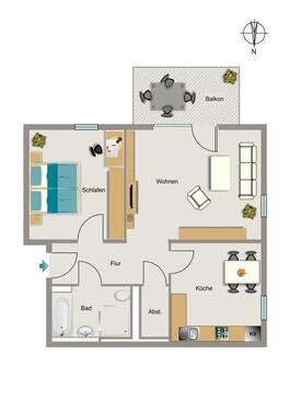 Foto - 2.5 Zimmer Etagenwohnung zur Miete in Hamm