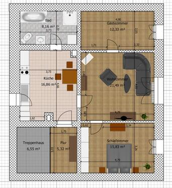 Foto - Etagenwohnung zur Miete in Grimma
