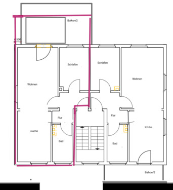 Foto - Kernsanierte 2-Zimmer-Wohnungen mit Balkon (Süd & Nordausrichtung