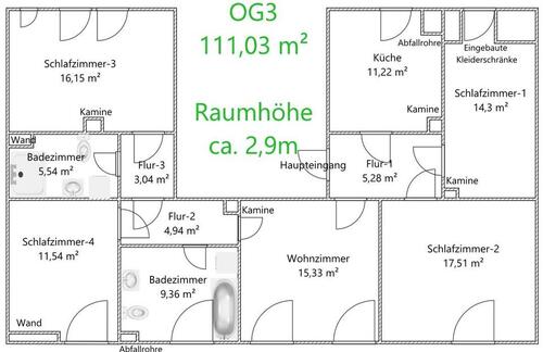 Foto - Familienfreundliche 5-Zimmer-Wohnung mit Badezimmer und Garten