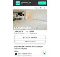 Großzügige 4-Zimmer ETW, Süd-Balkon und Einbauküche in Wiesbaden - Wenden