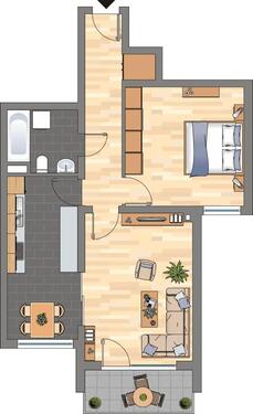 Foto - Nur mit WBS! Demnächst frei! 3-Zimmer-Wohnung in Bellheim