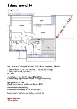 Foto - Dachgeschosswohnung 2 Zi KDB, frisch saniert